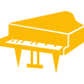 Piano and Pool Table Icon